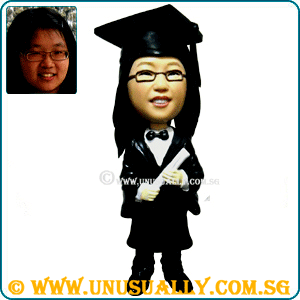 Custom 3D Caricature Female Graduation Figurine